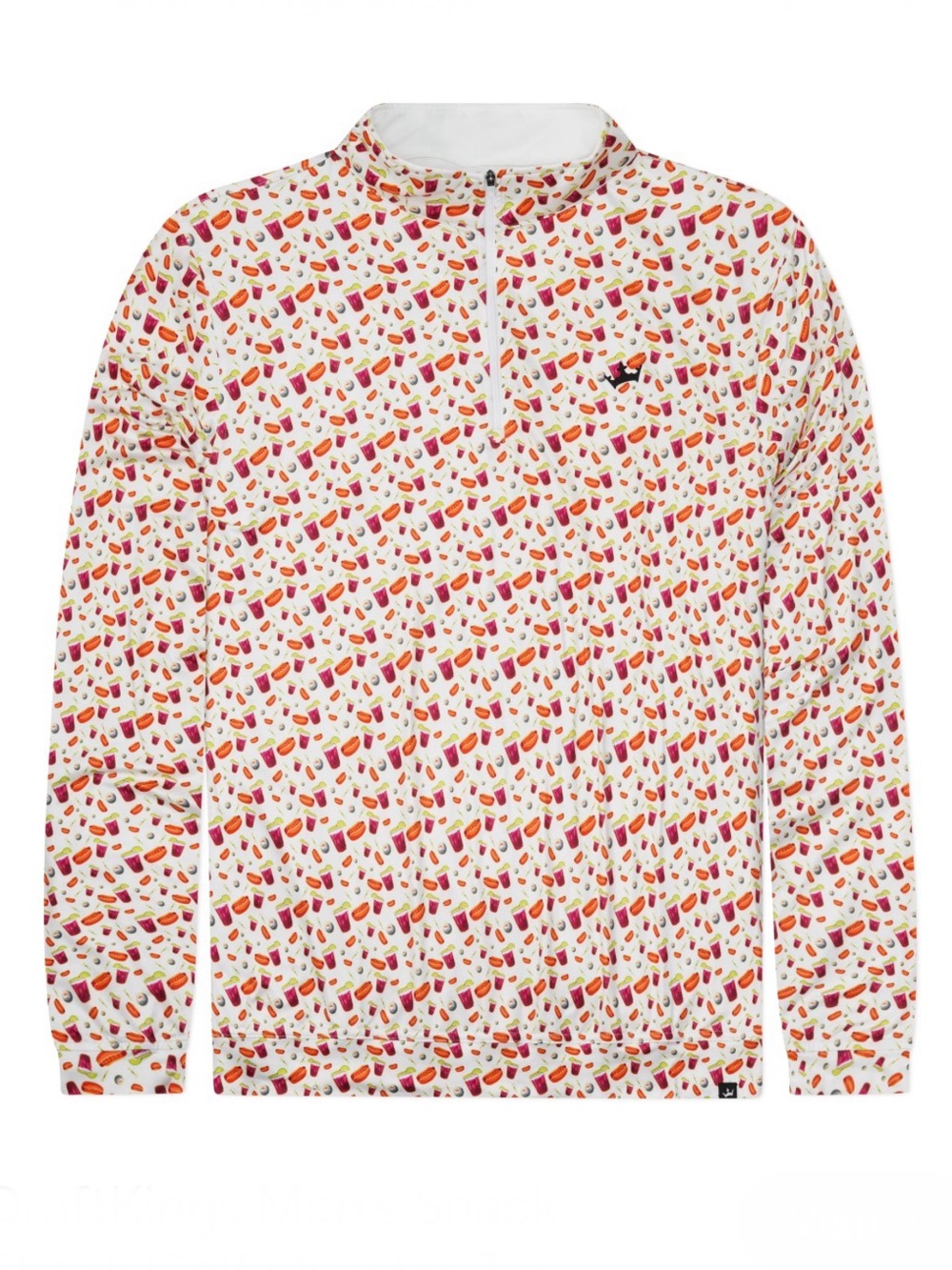 DRAFTKINGS Golf Snack Shack Performance Quarter Zip Pullover Shirt sz M